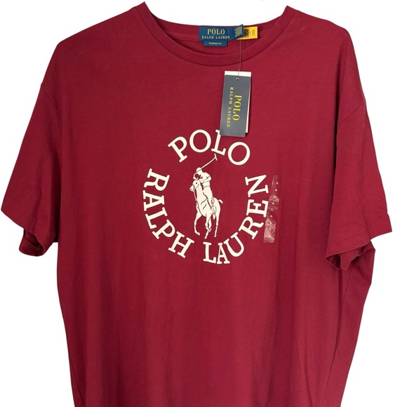 Polo Ralph Lauren Other - Polo Ralph Lauren Men’s S/S Burgundy T Shirt Big Pony Sz XL/Tall NWT